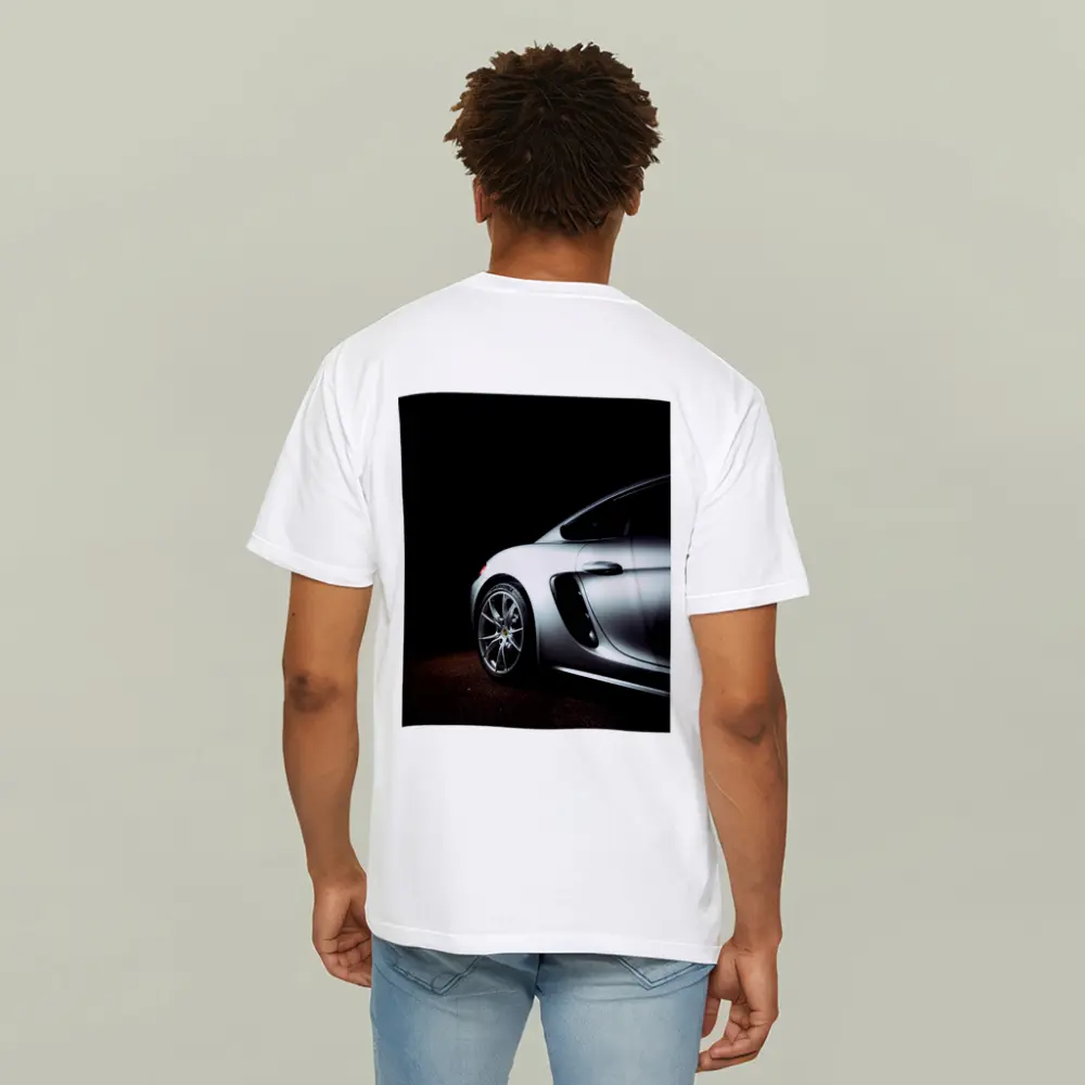 Porsche Cayman Silver Dark Studio Shot – T-Shirts