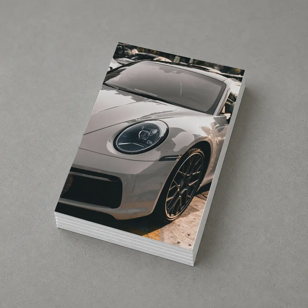 Porsche 911 Silver Sports Car Close Up – Postcards