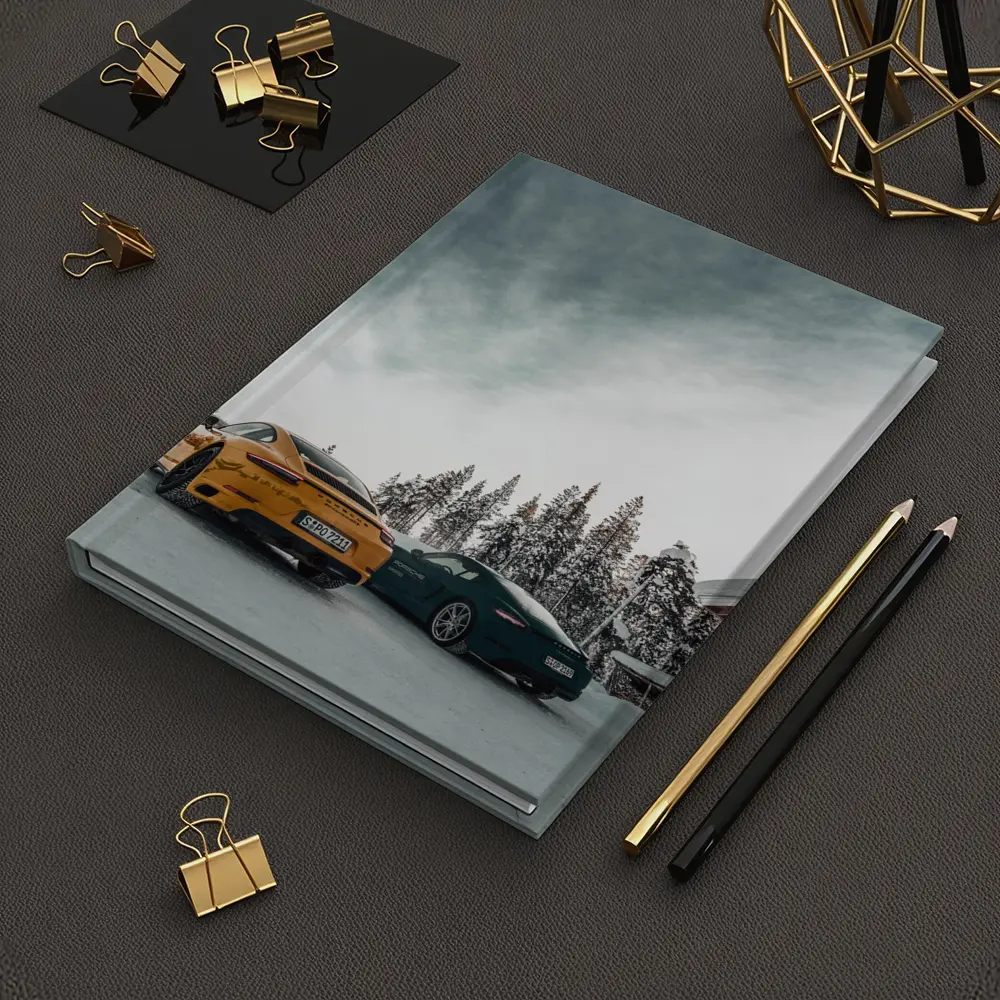 Porsche 911 Yellow Green Snow Winter – Notebooks