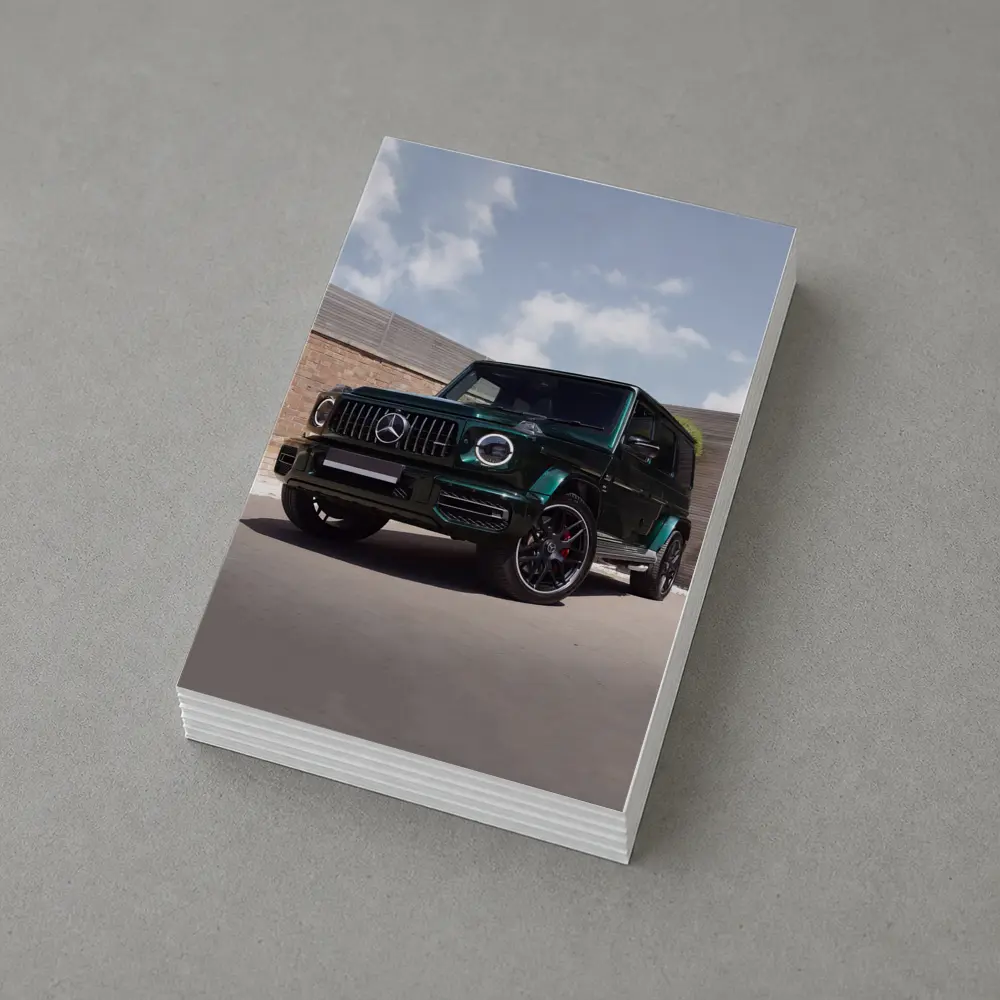 Mercedes G Class Dark Green Urban Setting – Postcards