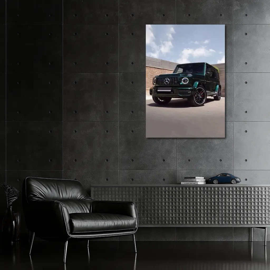 Mercedes G-Class Dark Green Urban Setting – Wall Art
