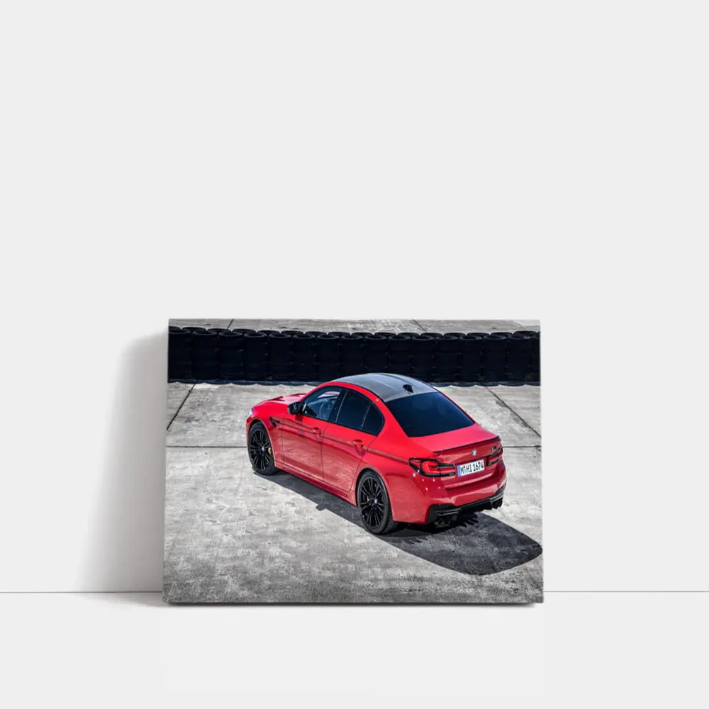 BMW M5 Competition Red on Track – Wall Art