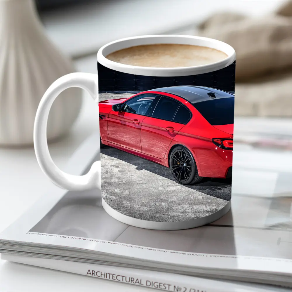 BMW M5 Competition Red on Track – Mugs
