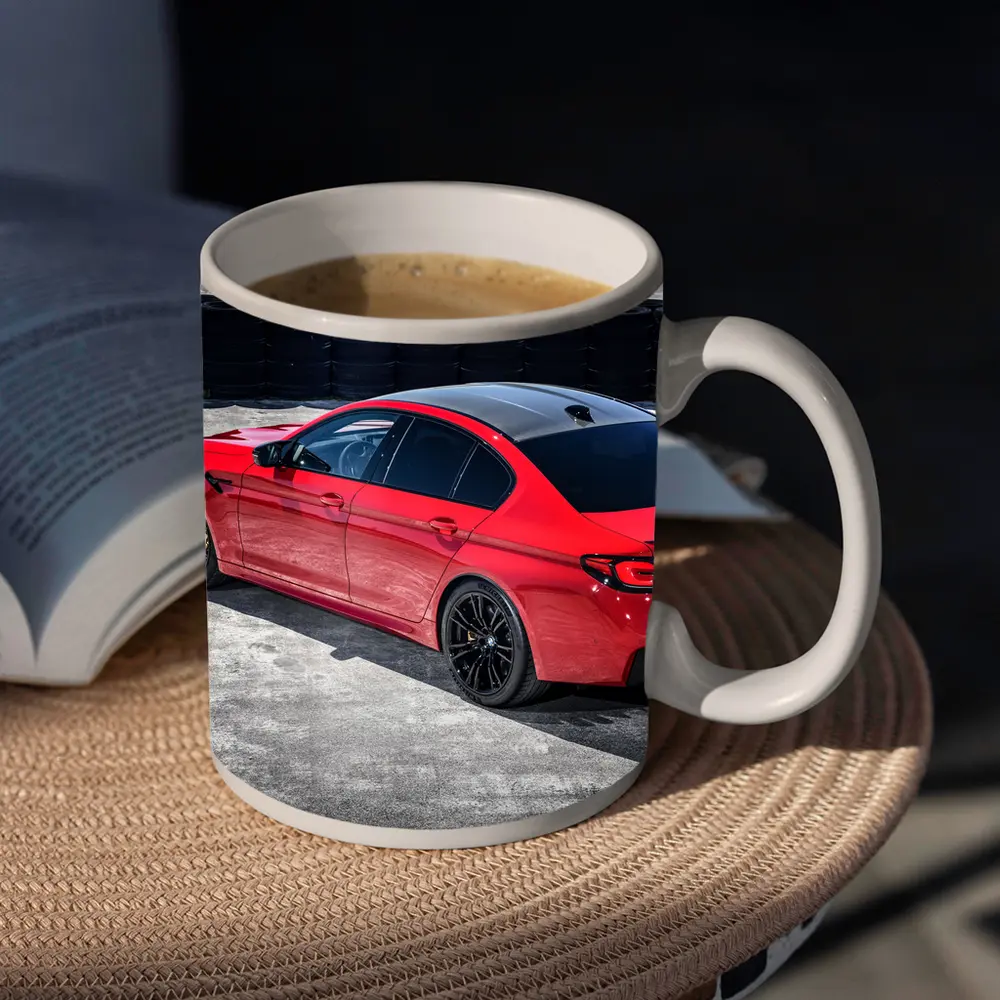 BMW M5 Competition Red on Track – Mugs