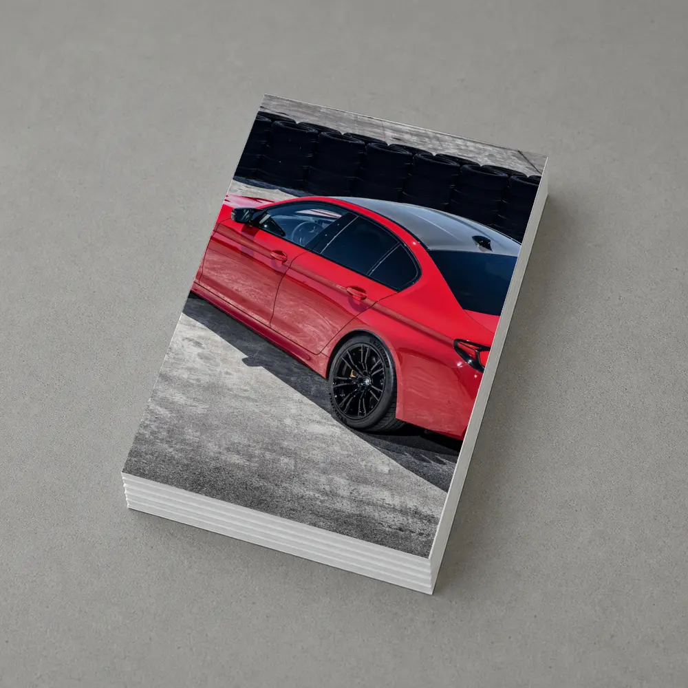 BMW M5 Competition Red on Track – Postcards