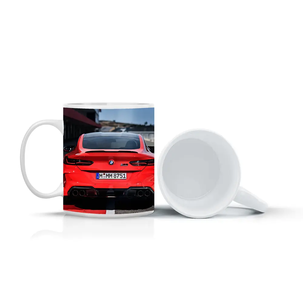 BMW M8 Red Rear View Race Track – Mugs