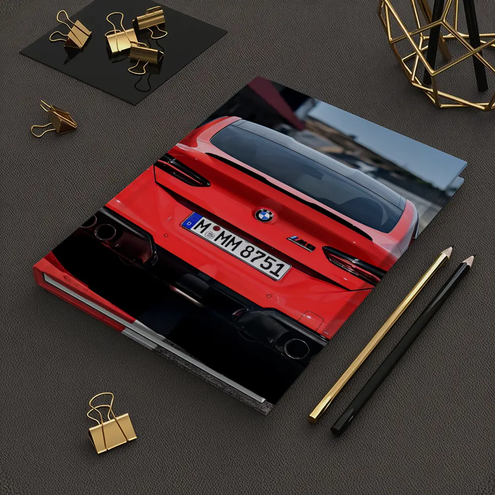 BMW M8 Red Rear View Race Track – Notebooks