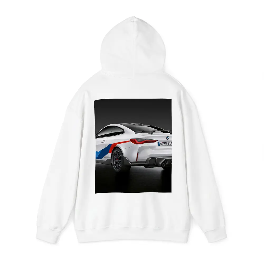 BMW M4 White Coupe Dark Studio – Hoodies