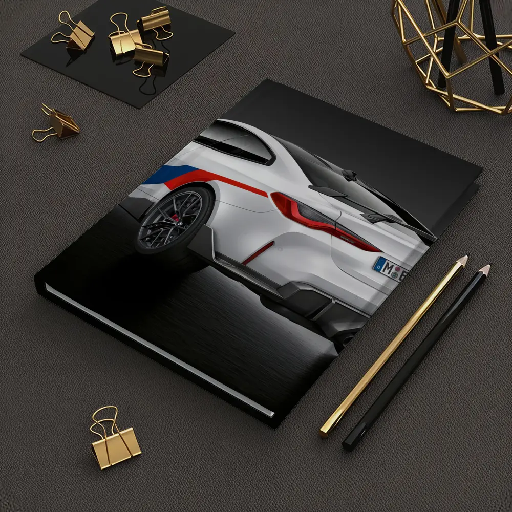 BMW M4 White Coupe Dark Studio – Notebooks