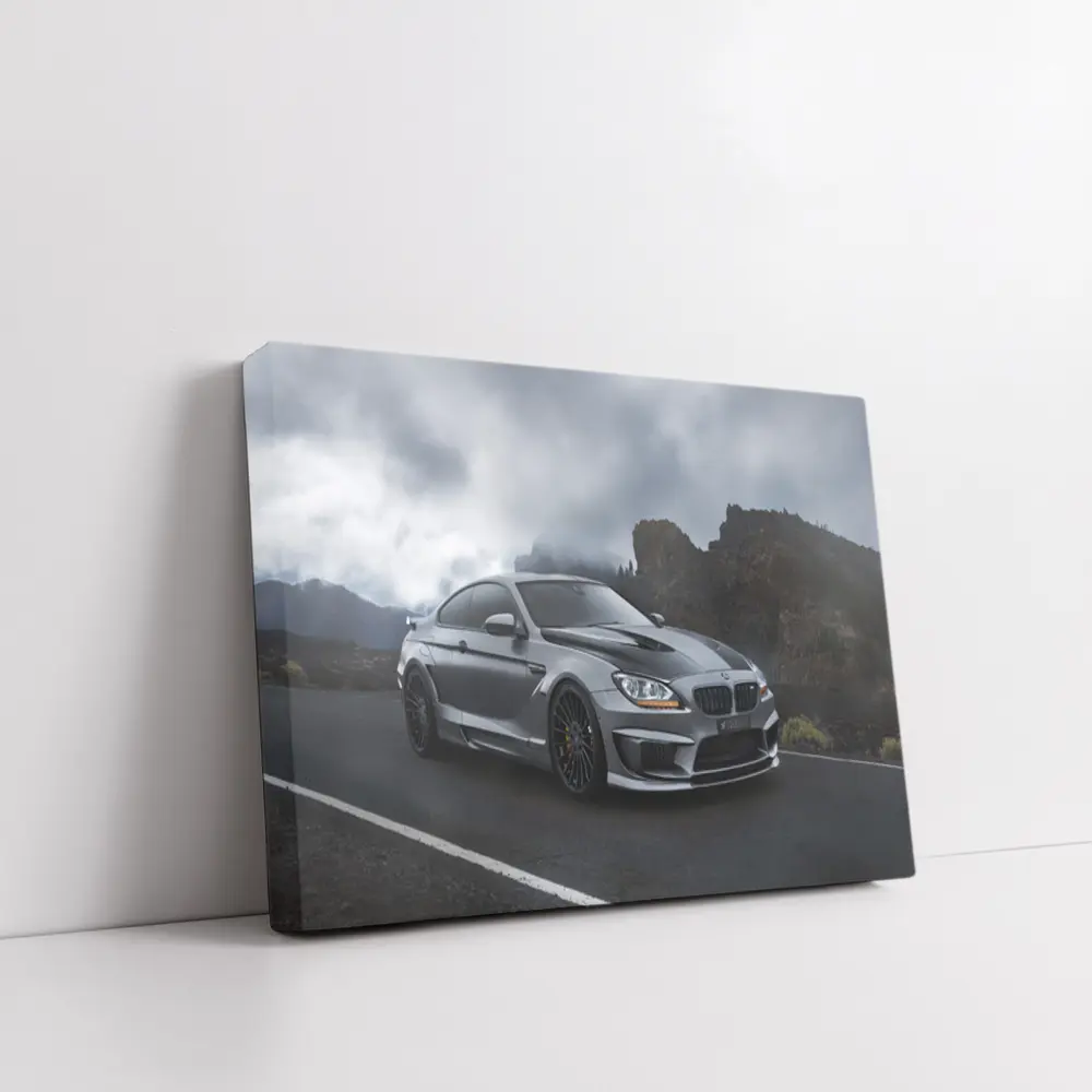 BMW M6 Gray Coupe Mountain Road – Wall Art