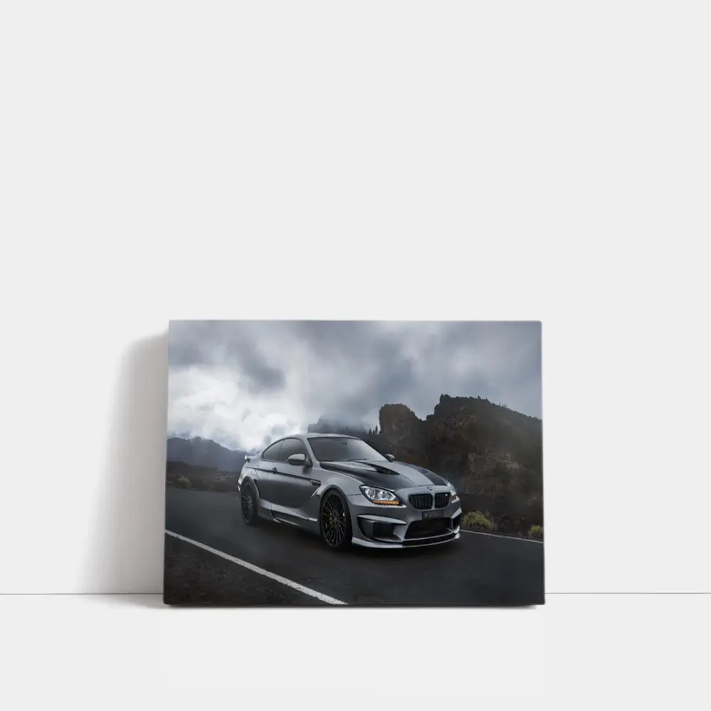 BMW M6 Gray Coupe Mountain Road – Wall Art