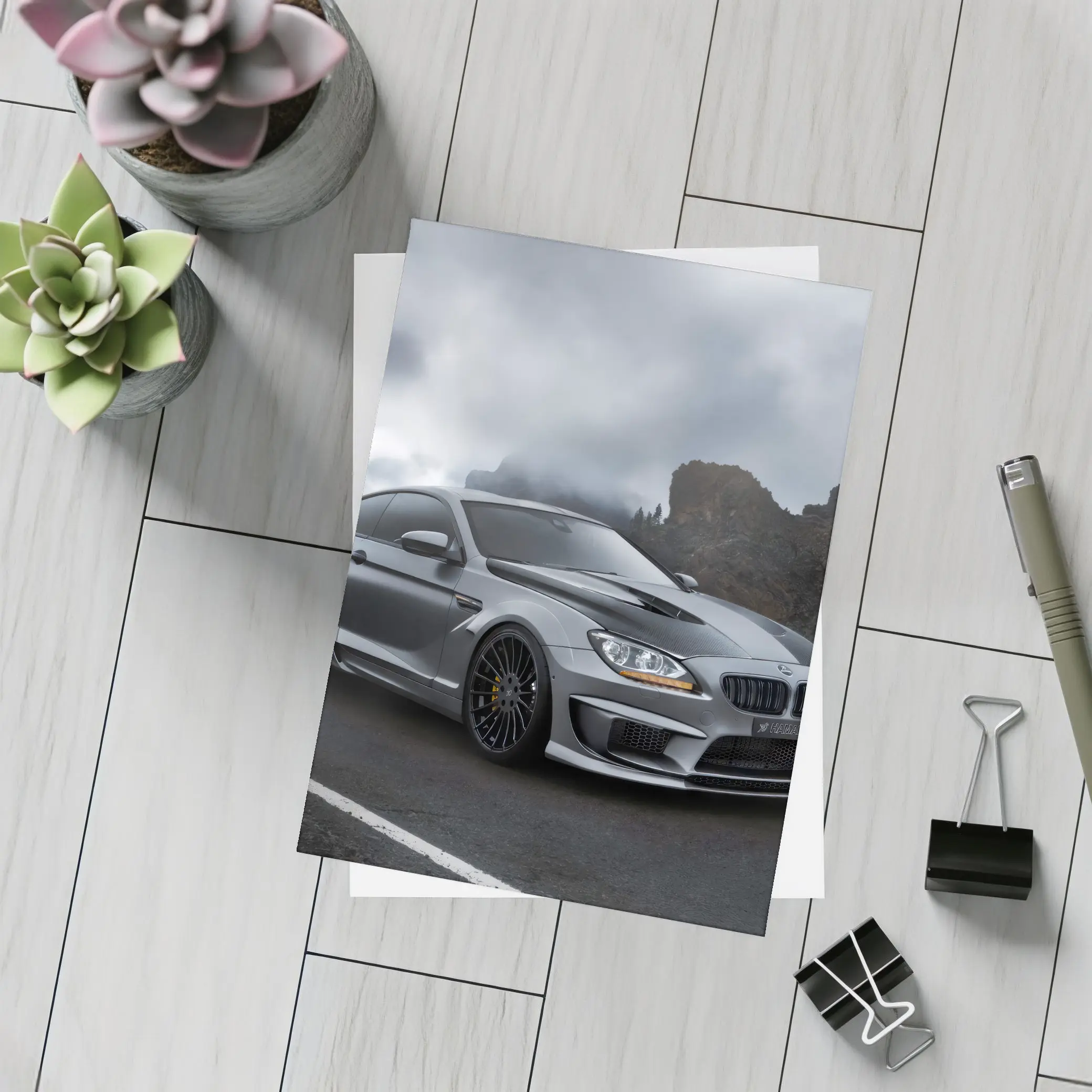 BMW M6 Gray Coupe Mountain Road – Postcards