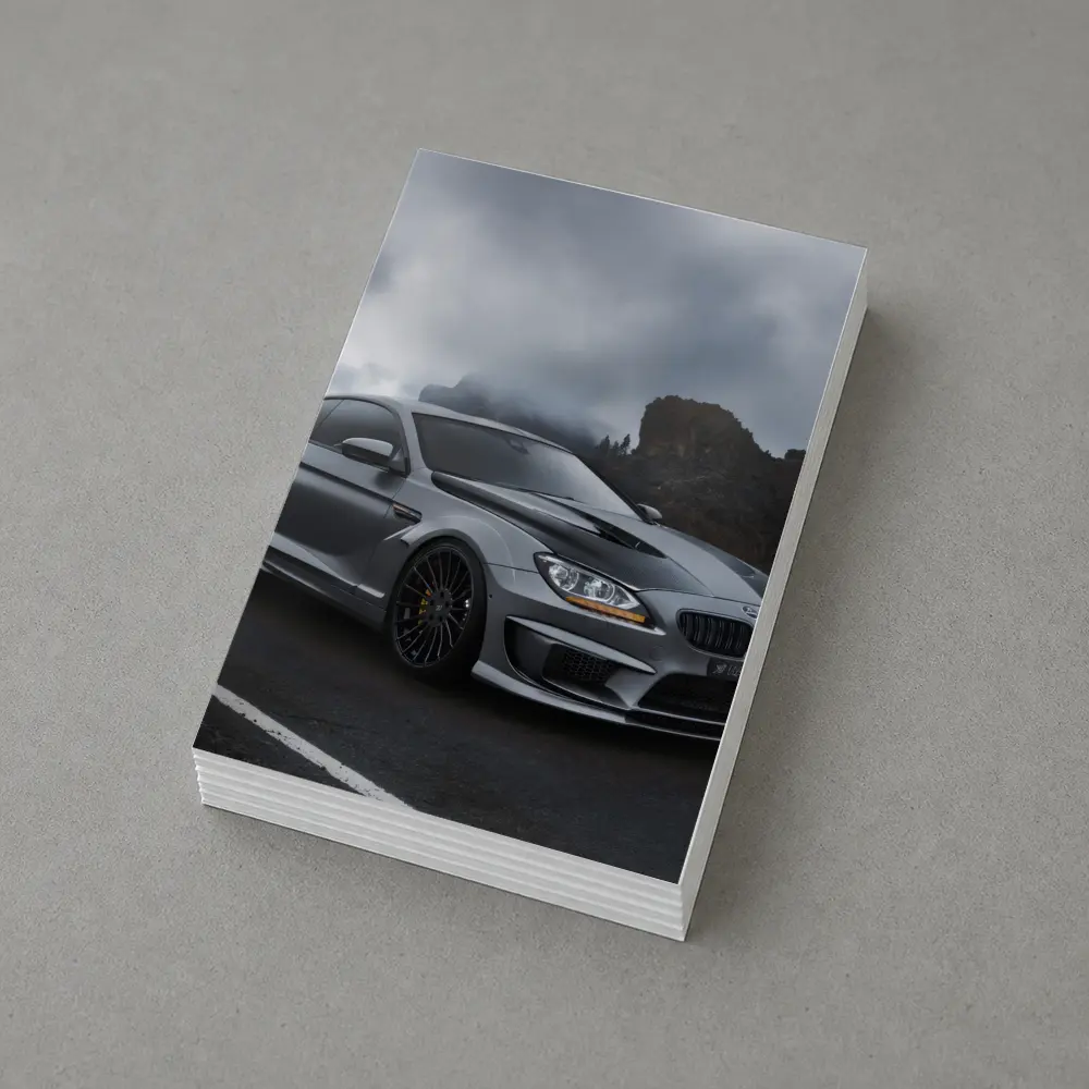 BMW M6 Gray Coupe Mountain Road – Postcards