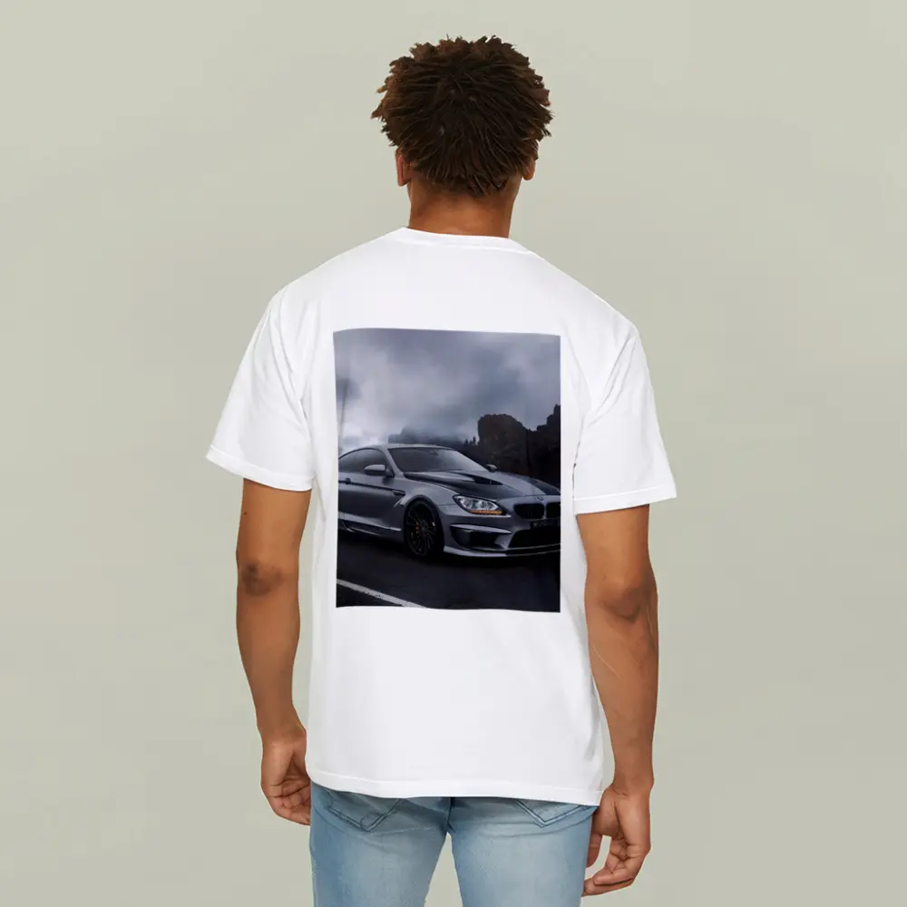 BMW M6 Gray Coupe Mountain Road – T-Shirts
