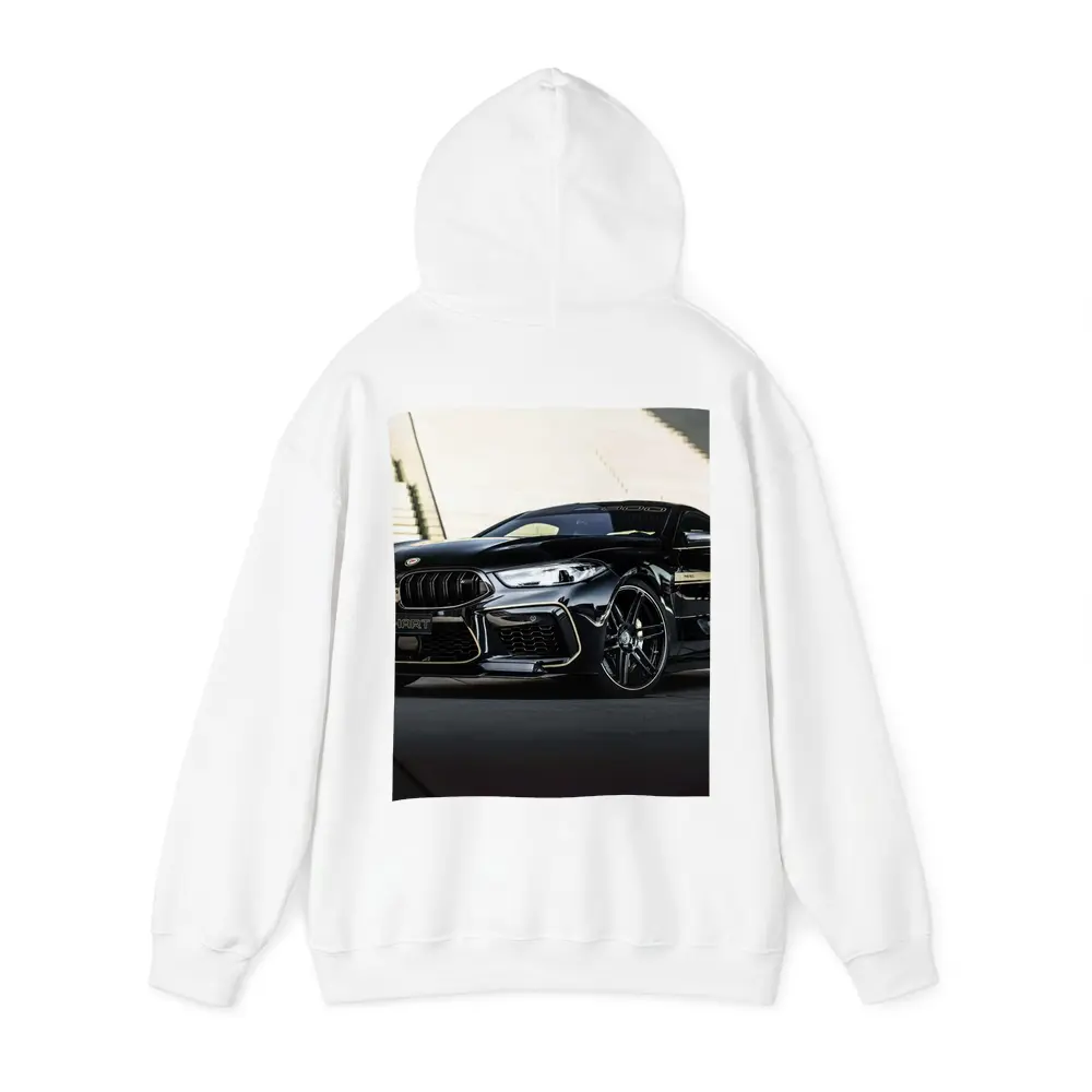 BMW M8 Manhart Black Coupe Urban Setting – Hoodies