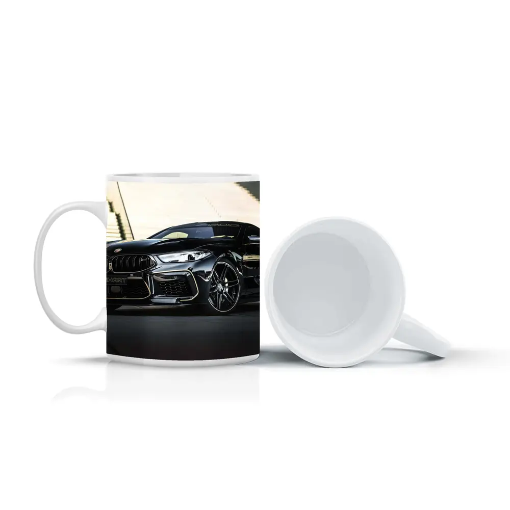 BMW M8 Manhart Black Coupe Urban Setting – Mugs
