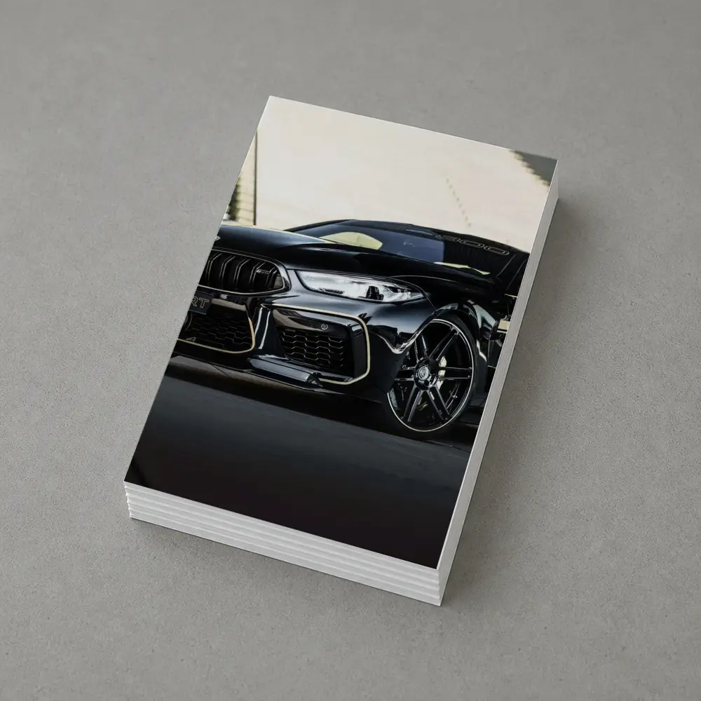BMW M8 Manhart Black Coupe Urban Setting – Postcards