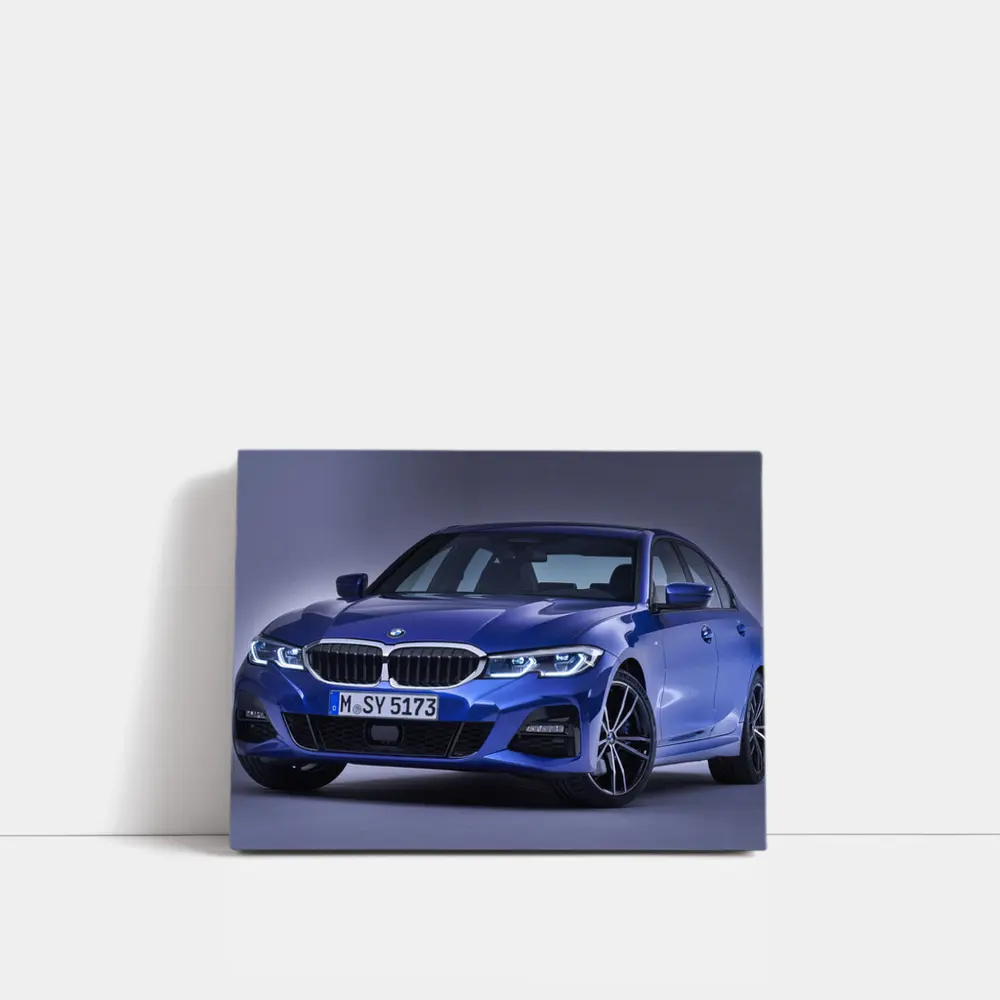BMW 3 Series G20 Blue Studio Shot – Wall Art