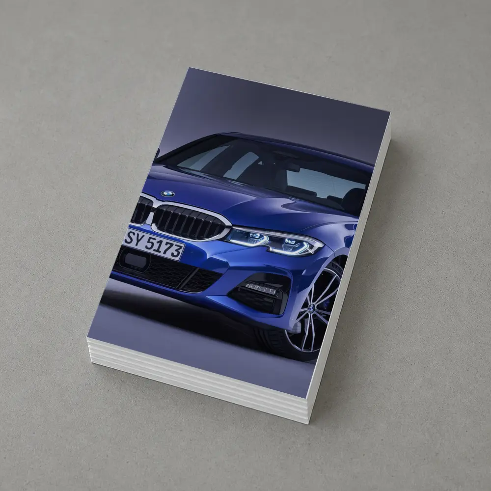 BMW 3 Series G20 Blue Studio Shot – Postcards