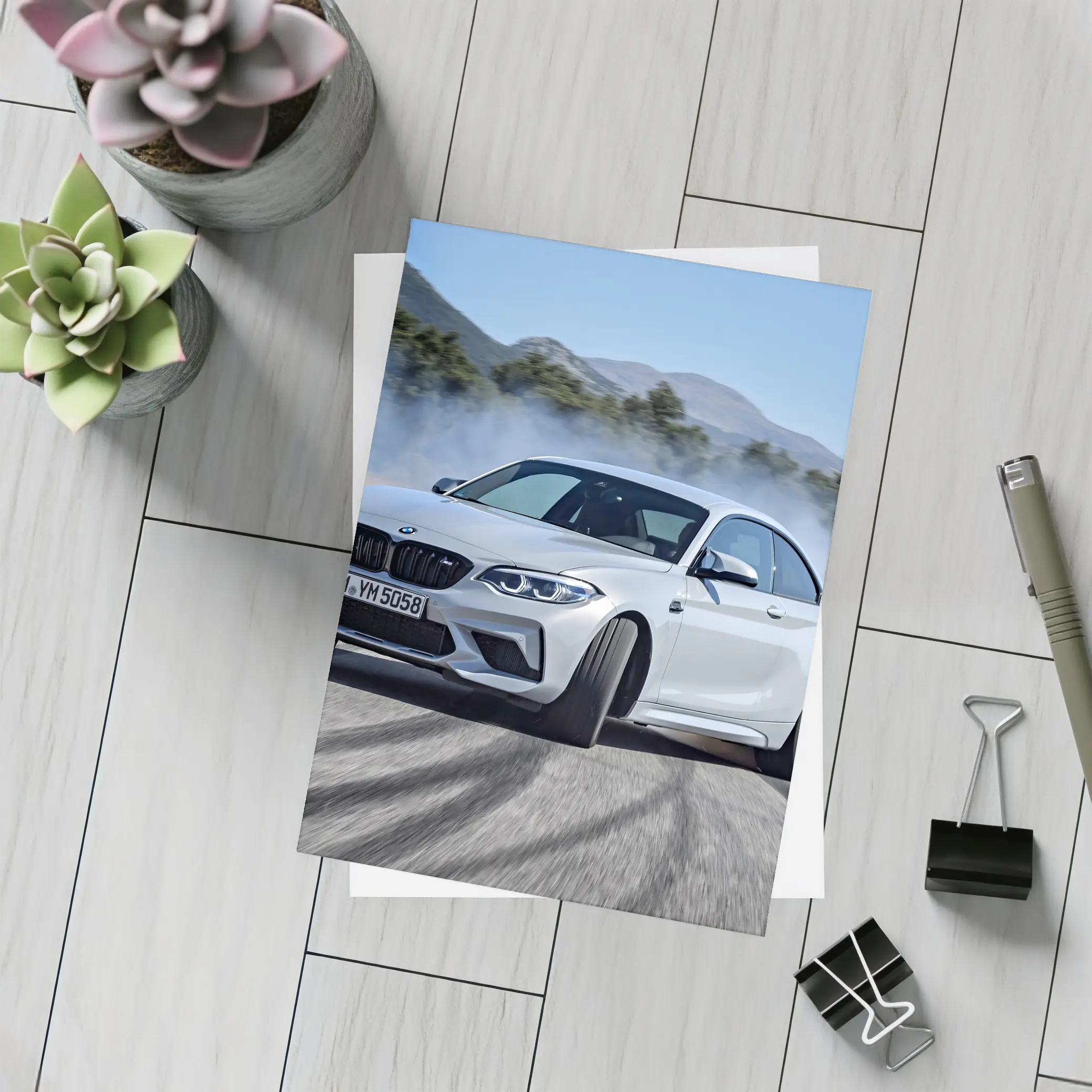 BMW M2 Drifting on Track Smoke – Postcards