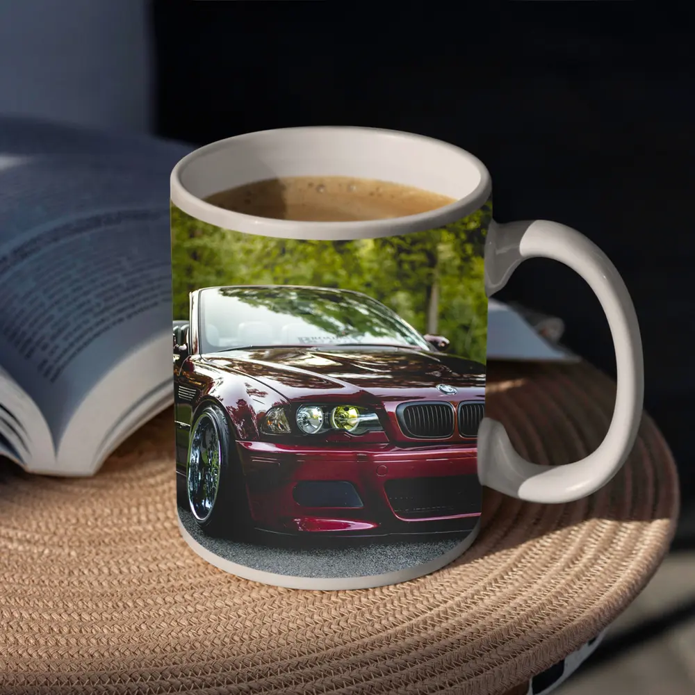 BMW M3 Convertible Slammed Dark Red Park – Mugs