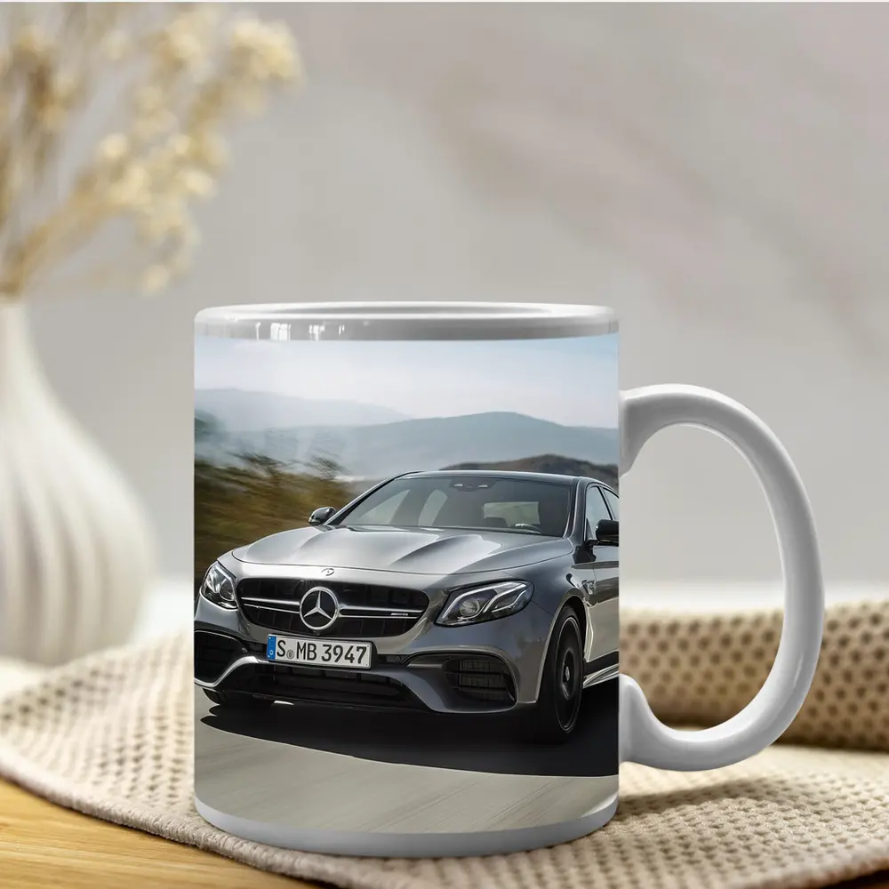 Mercedes AMG E63 Speeding On Mountain Road – Mugs