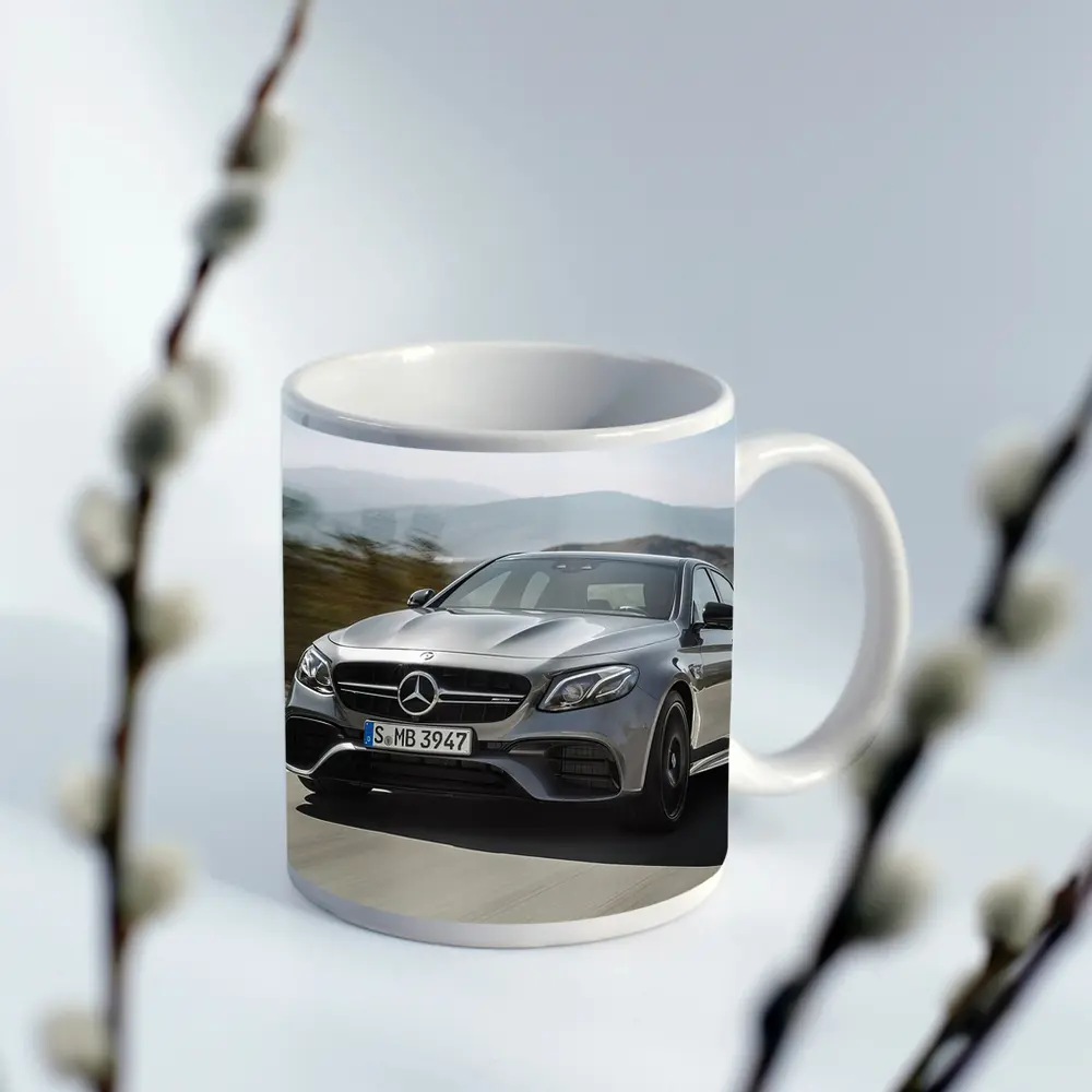 Mercedes AMG E63 Speeding On Mountain Road – Mugs