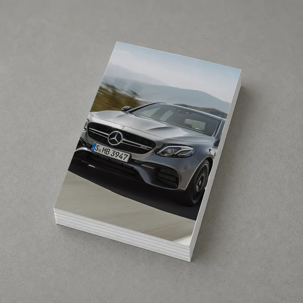 Mercedes AMG E63 Speeding On Mountain Road – Postcards