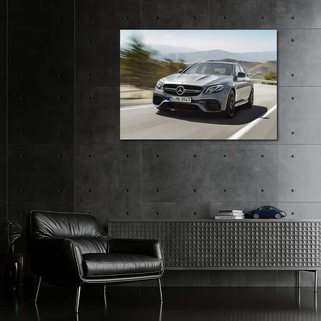 Mercedes-AMG E63 Speeding On Mountain Road – Wall Art