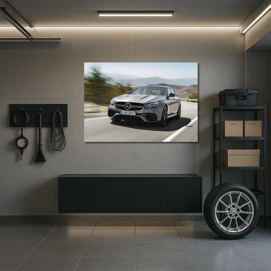 Mercedes-AMG E63 Speeding On Mountain Road – Wall Art