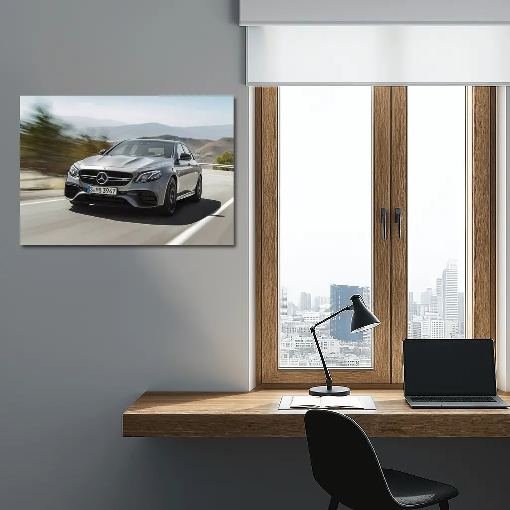 Mercedes-AMG E63 Speeding On Mountain Road – Wall Art