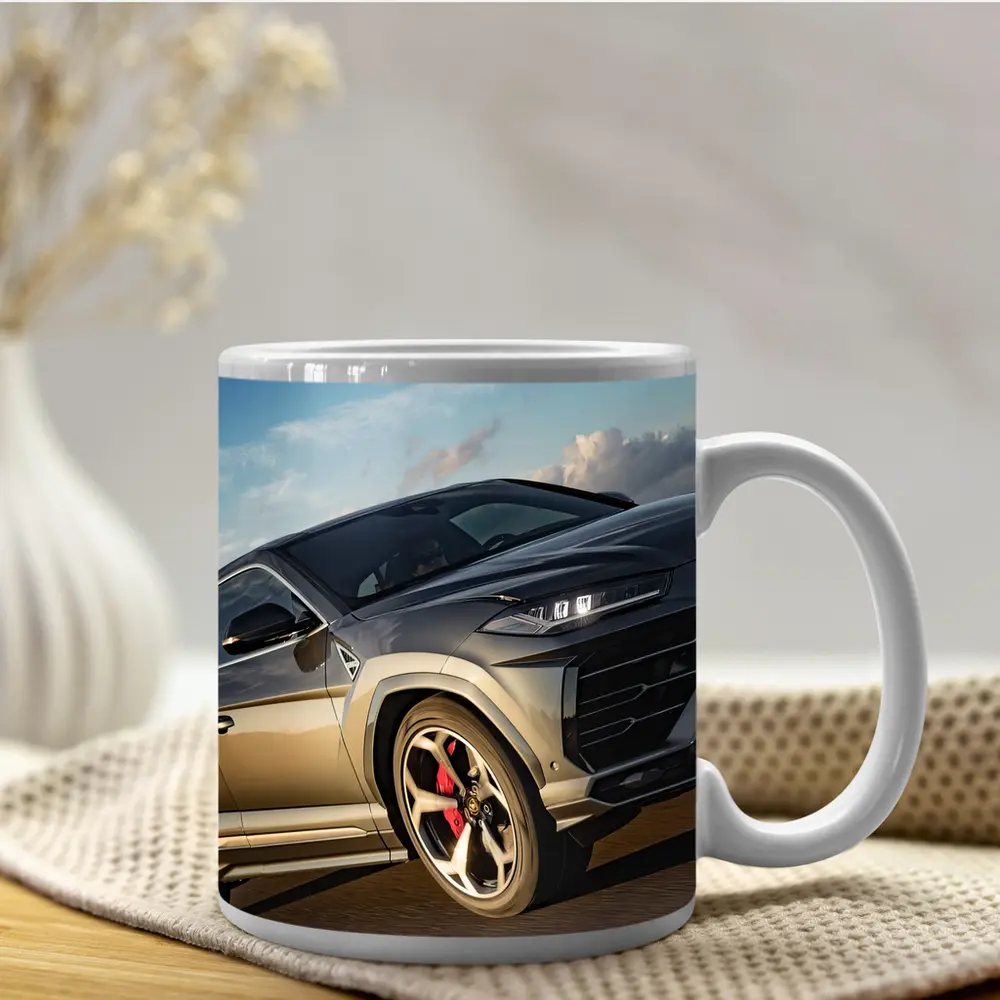 Lamborghini Urus Dark SUV Coastal Road – Mugs
