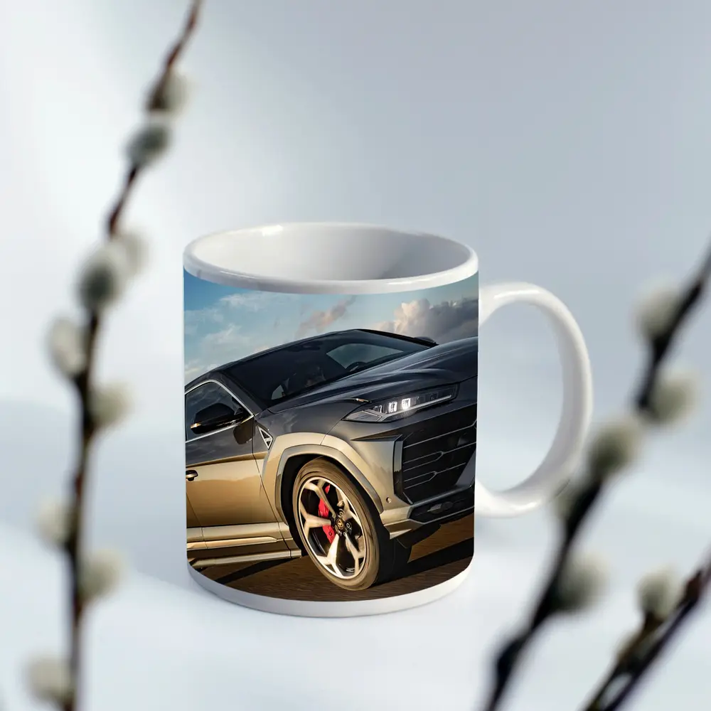 Lamborghini Urus Dark SUV Coastal Road – Mugs