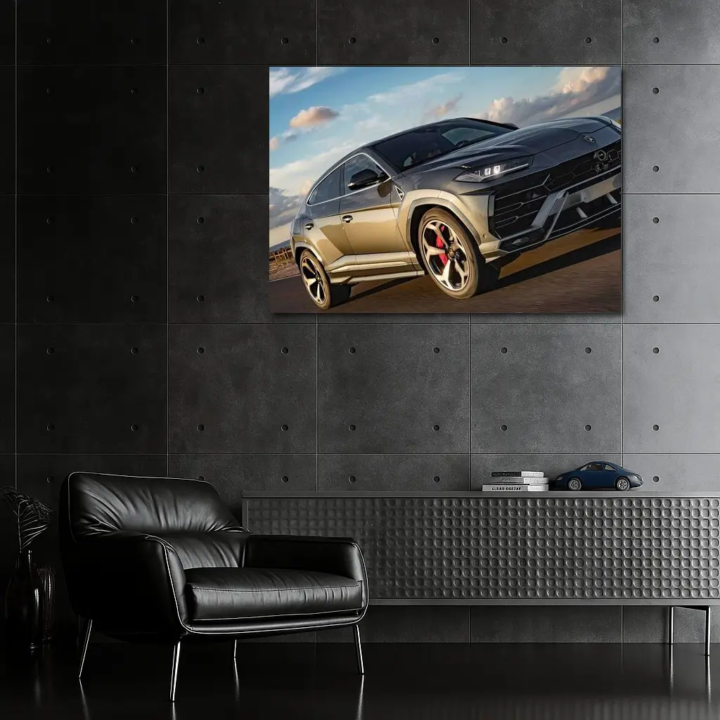 Lamborghini Urus Dark SUV Coastal Road – Wall Art