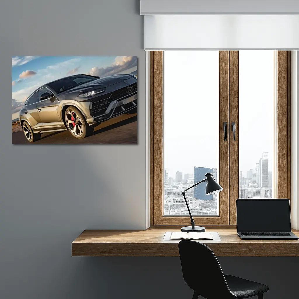 Lamborghini Urus Dark SUV Coastal Road – Wall Art
