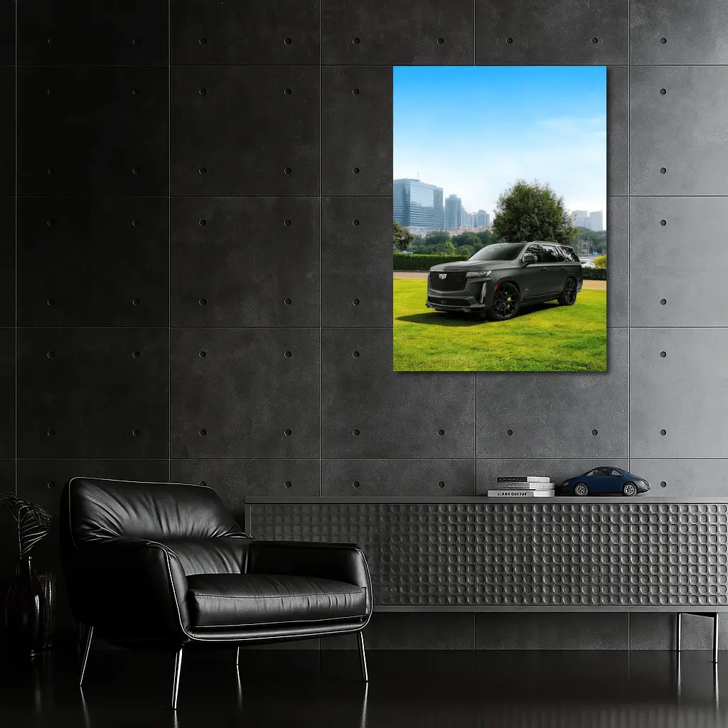 Cadillac Escalade V Black City Park – Wall Art