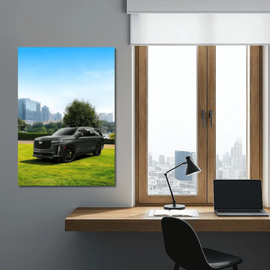 Cadillac Escalade V Black City Park – Wall Art