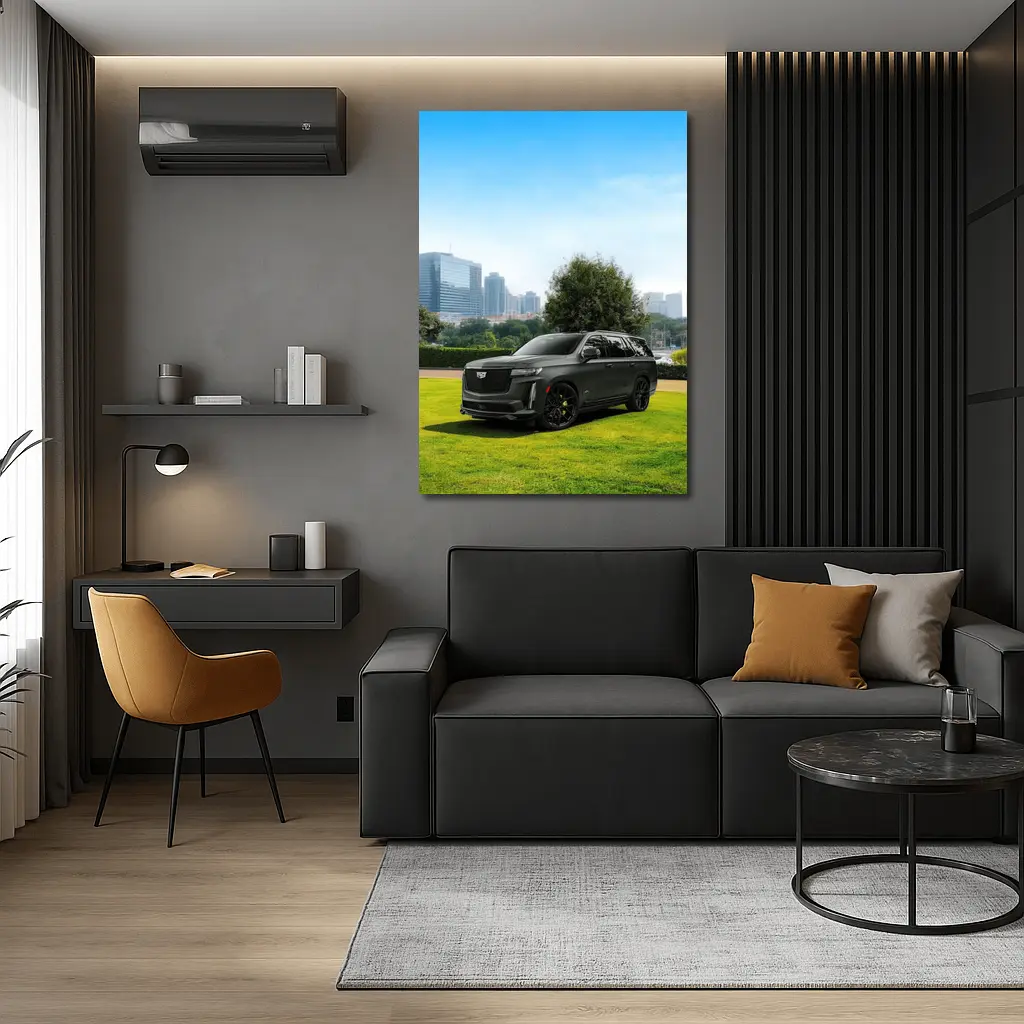 Cadillac Escalade V Black City Park – Wall Art