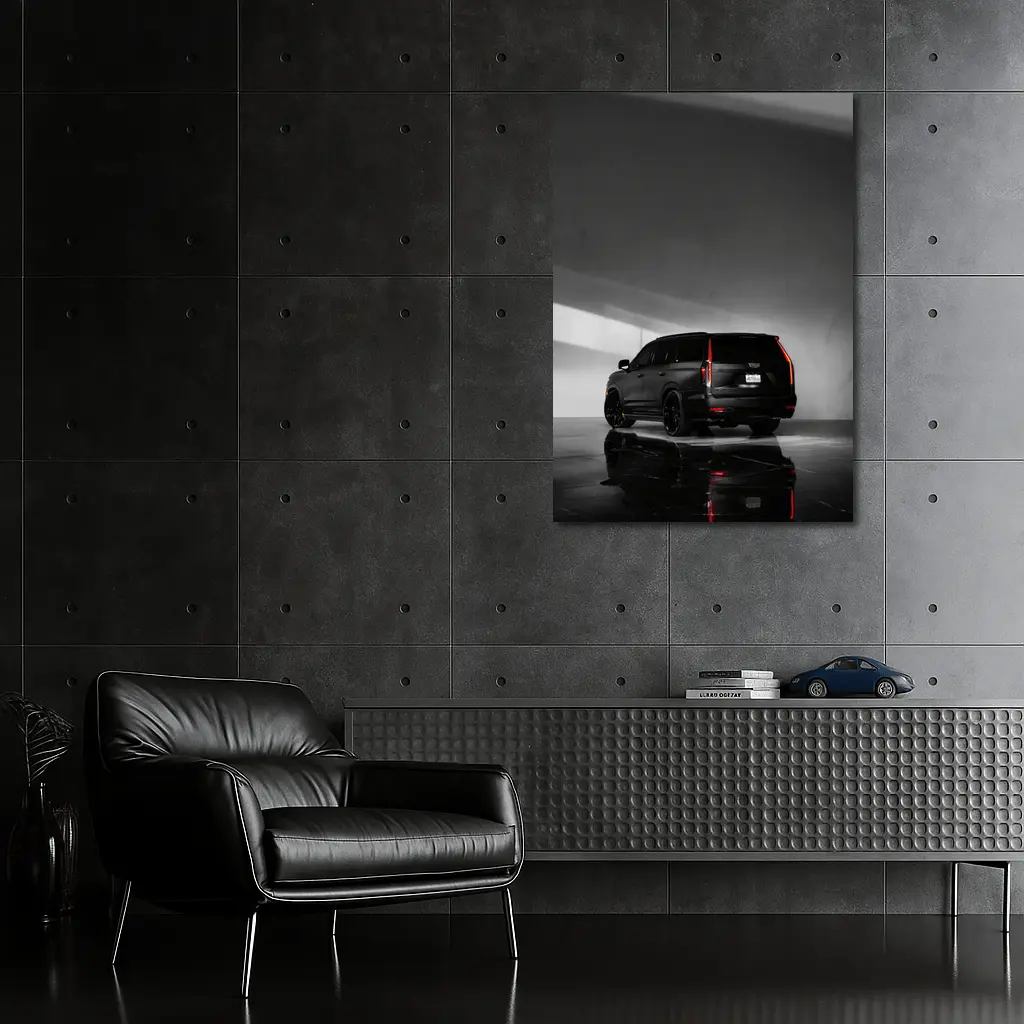 Cadillac Escalade Matte Black Studio Parking – Wall Art