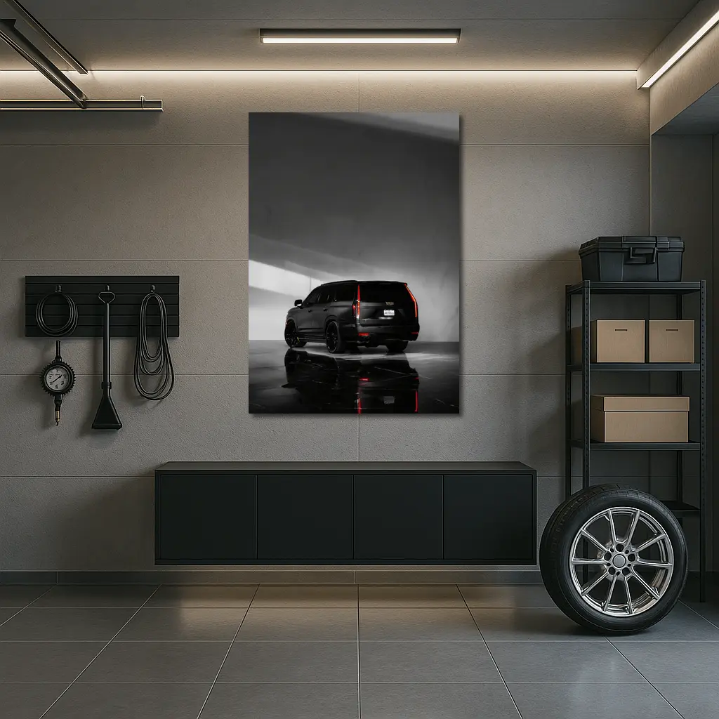 Cadillac Escalade Matte Black Studio Parking – Wall Art