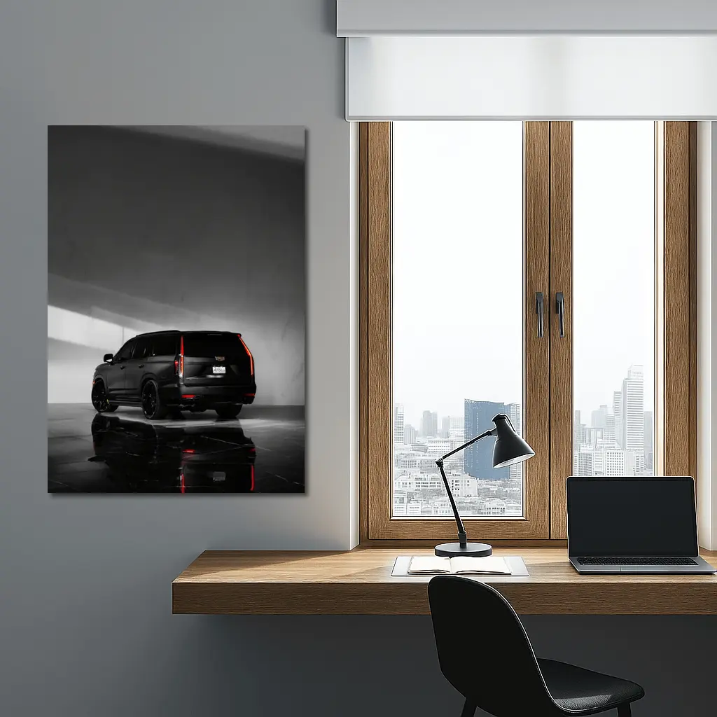 Cadillac Escalade Matte Black Studio Parking – Wall Art