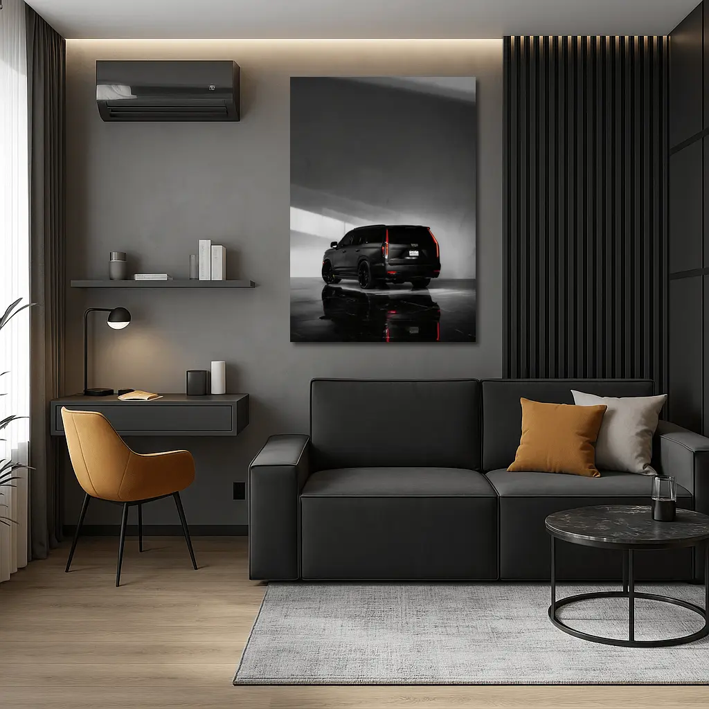 Cadillac Escalade Matte Black Studio Parking – Wall Art