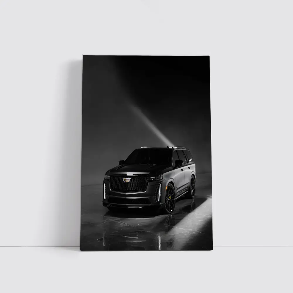 Cadillac Escalade V Matte Black Studio Shot – Wall Art