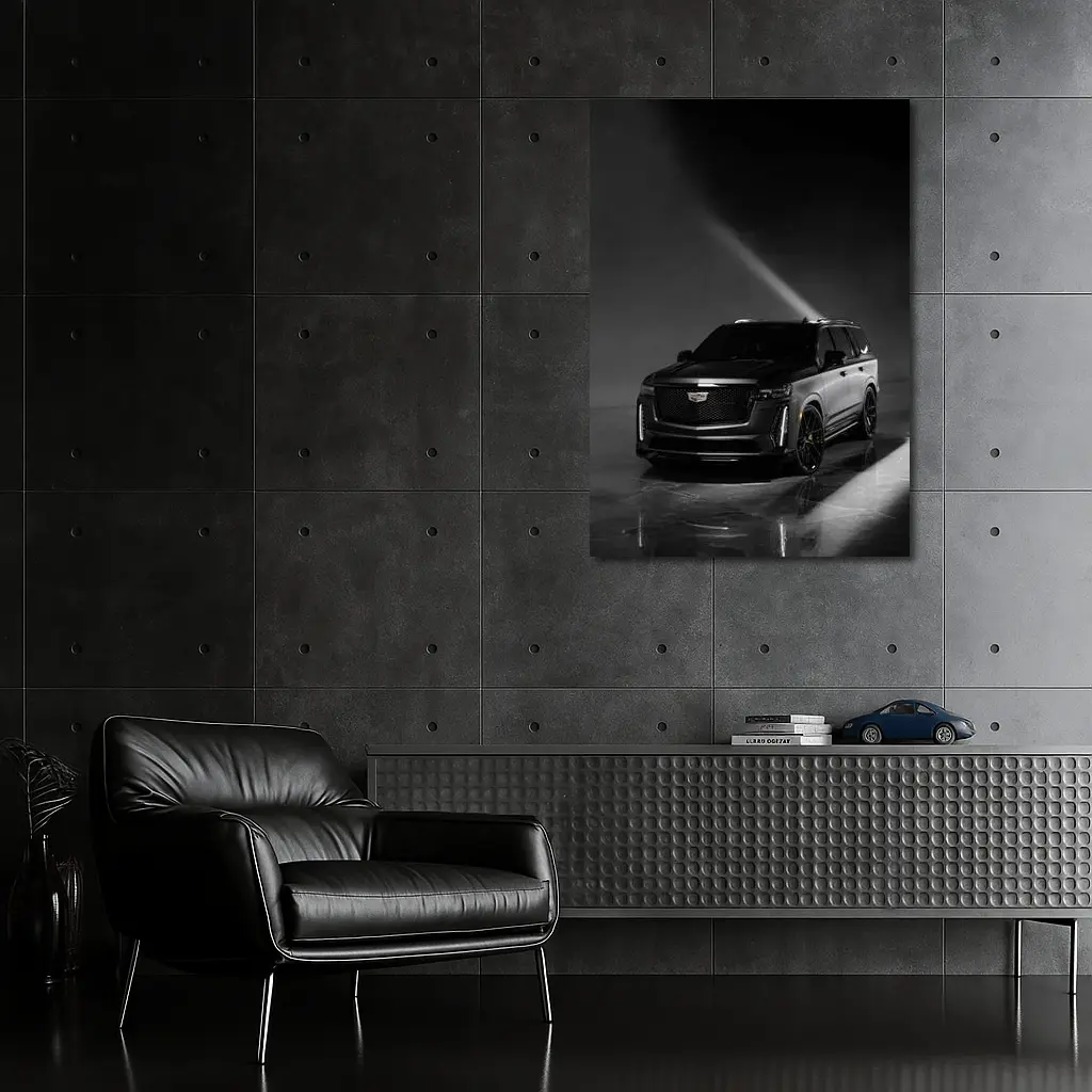 Cadillac Escalade V Matte Black Studio Shot – Wall Art