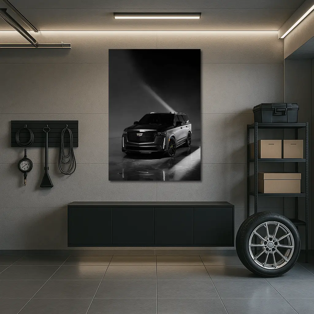 Cadillac Escalade V Matte Black Studio Shot – Wall Art