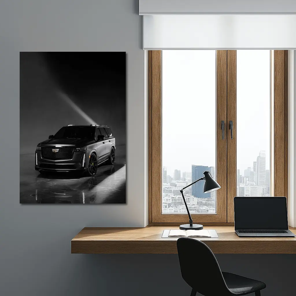 Cadillac Escalade V Matte Black Studio Shot – Wall Art