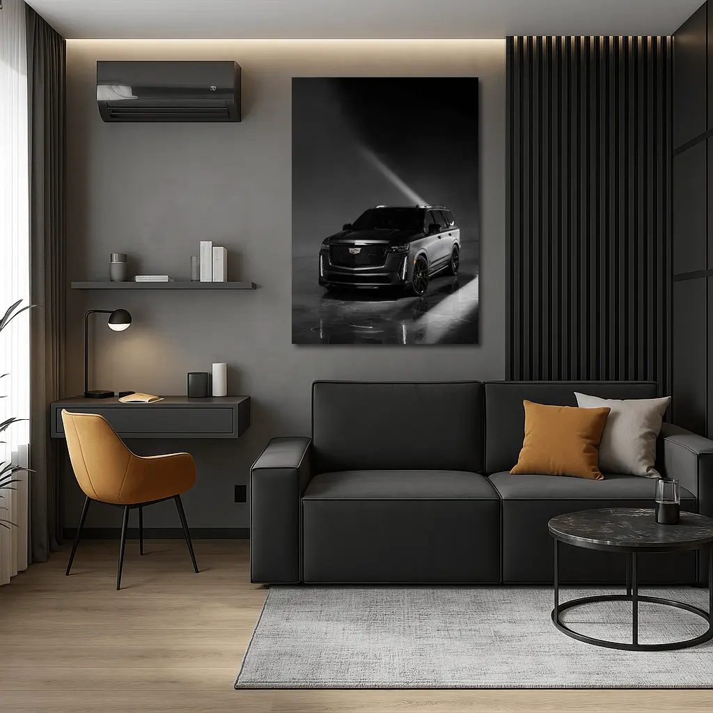 Cadillac Escalade V Matte Black Studio Shot – Wall Art