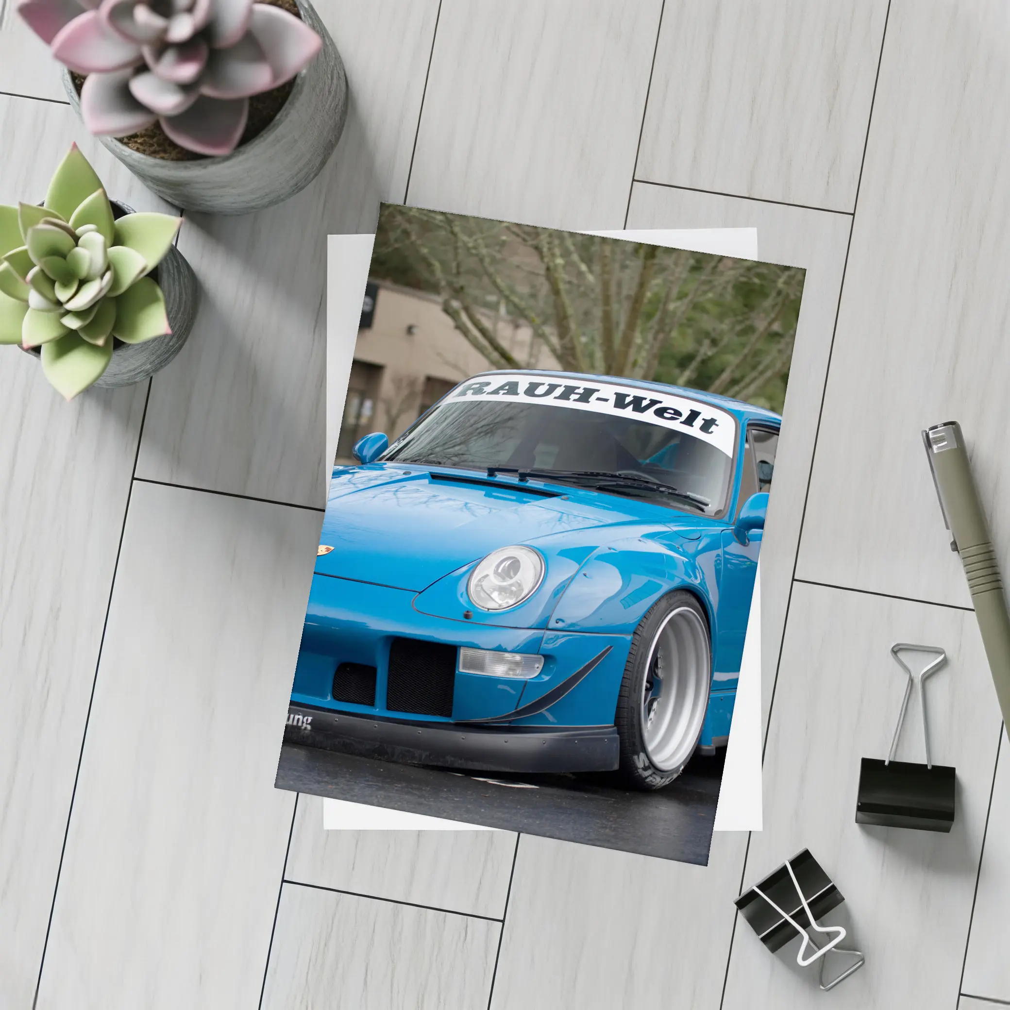 RWB Rauh-Welt Porsche 911 Blue Street – Postcards