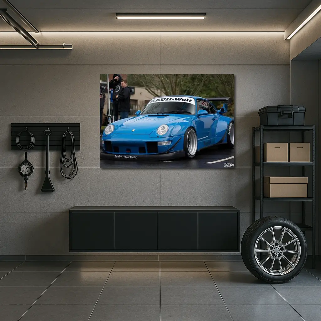 RWB Rauh-Welt Porsche 911 Blue Street – Wall Art