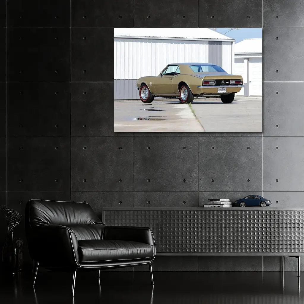 1967 Chevrolet Camaro Yenko Gold Parking Lot – Wall Art